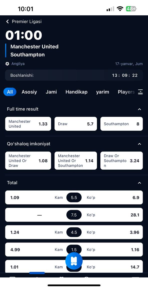 1XBET Androidga Yuklash (APK) - O'zbekiston uchun 1XBET Dasturini Yuklab Olish