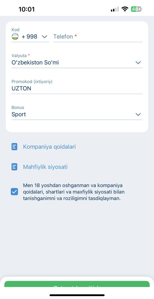 1XBET Androidga Yuklash (APK) - O'zbekiston uchun 1XBET Dasturini Yuklab Olish