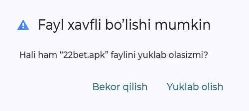 1XBET Androidga Yuklash (APK) - O'zbekiston uchun 1XBET Dasturini Yuklab Olish