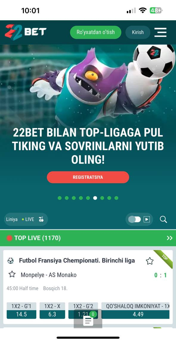 1XBET Androidga Yuklash (APK) - O'zbekiston uchun 1XBET Dasturini Yuklab Olish