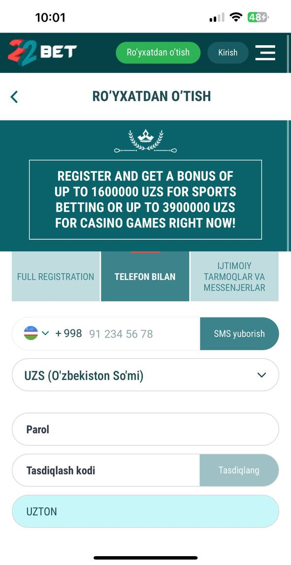 1XBET Androidga Yuklash (APK) - O'zbekiston uchun 1XBET Dasturini Yuklab Olish