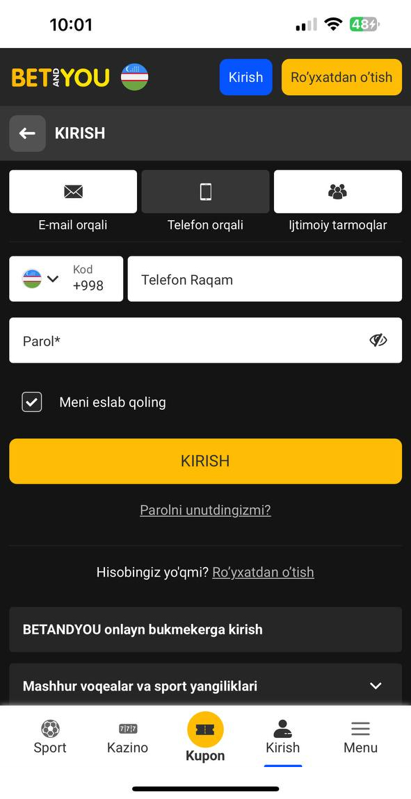 1XBET Androidga Yuklash (APK) - O'zbekiston uchun 1XBET Dasturini Yuklab Olish