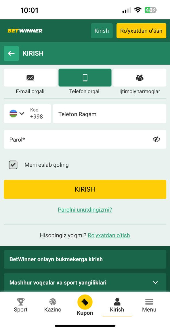 1XBET Androidga Yuklash (APK) - O'zbekiston uchun 1XBET Dasturini Yuklab Olish