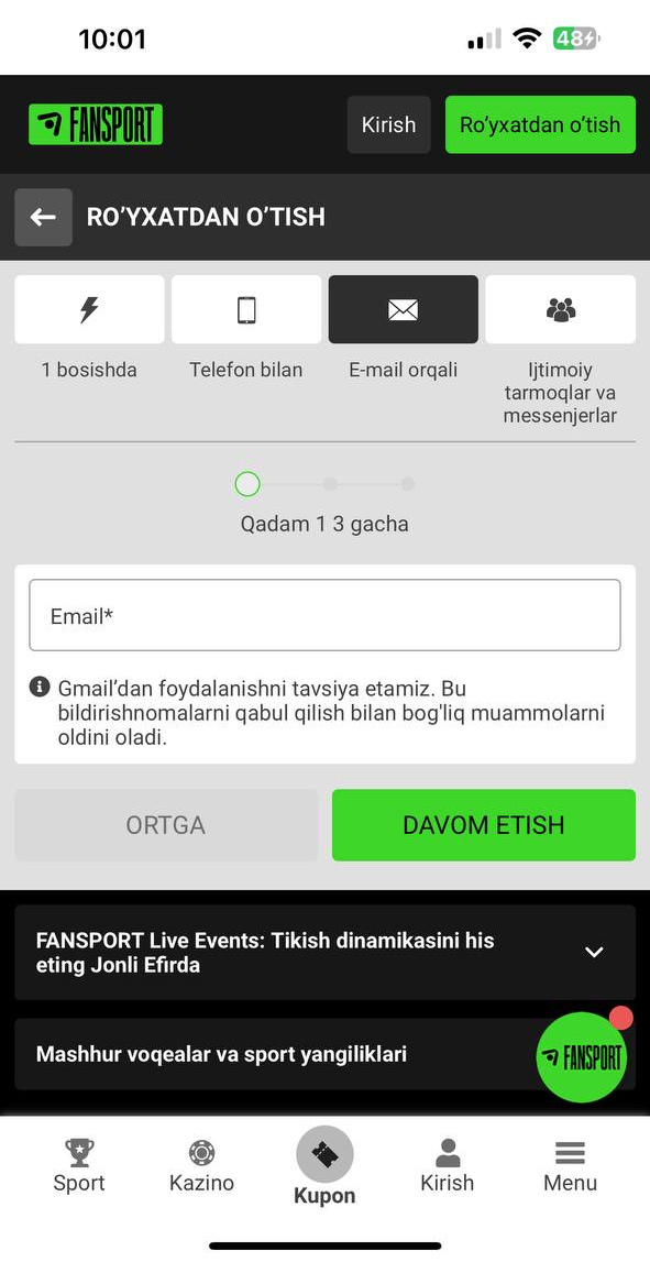 1XBET Androidga Yuklash (APK) - O'zbekiston uchun 1XBET Dasturini Yuklab Olish