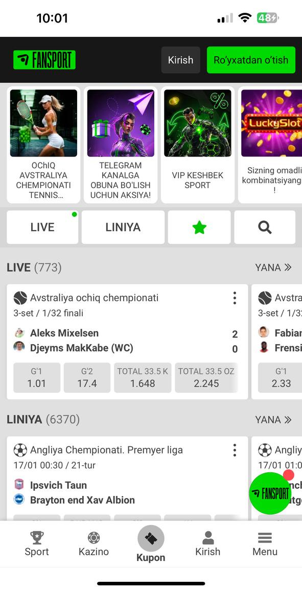 1XBET Androidga Yuklash (APK) - O'zbekiston uchun 1XBET Dasturini Yuklab Olish