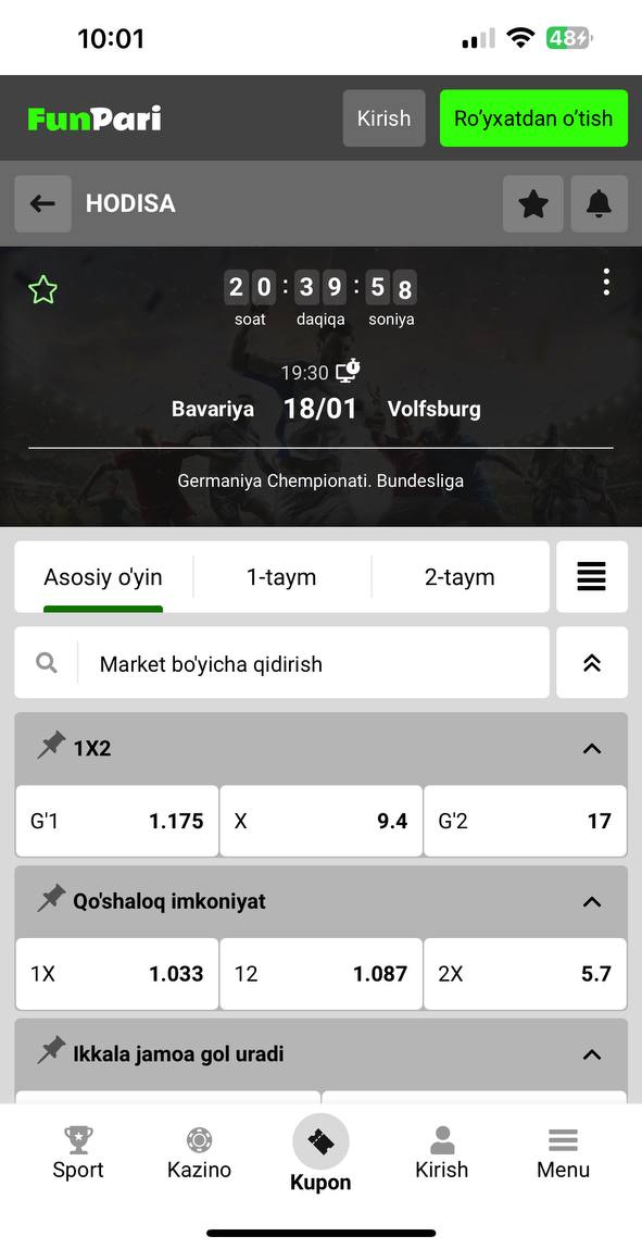 1XBET Androidga Yuklash (APK) - O'zbekiston uchun 1XBET Dasturini Yuklab Olish