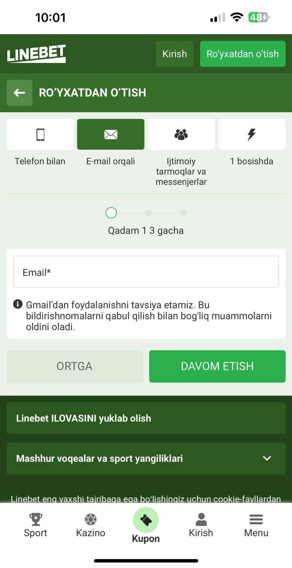 1XBET Androidga Yuklash (APK) - O'zbekiston uchun 1XBET Dasturini Yuklab Olish