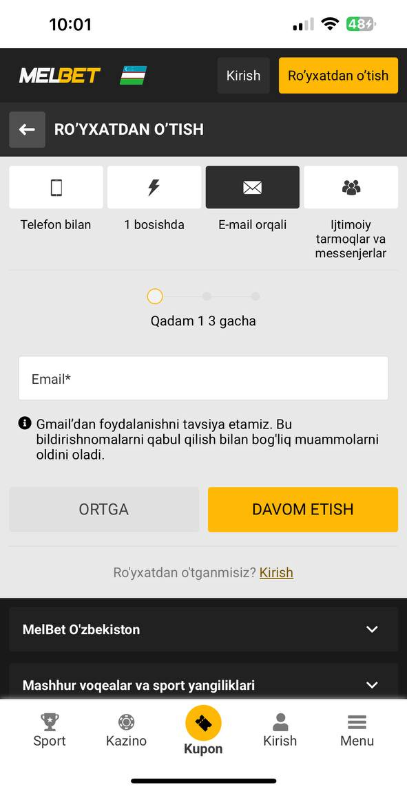 1XBET Androidga Yuklash (APK) - O'zbekiston uchun 1XBET Dasturini Yuklab Olish