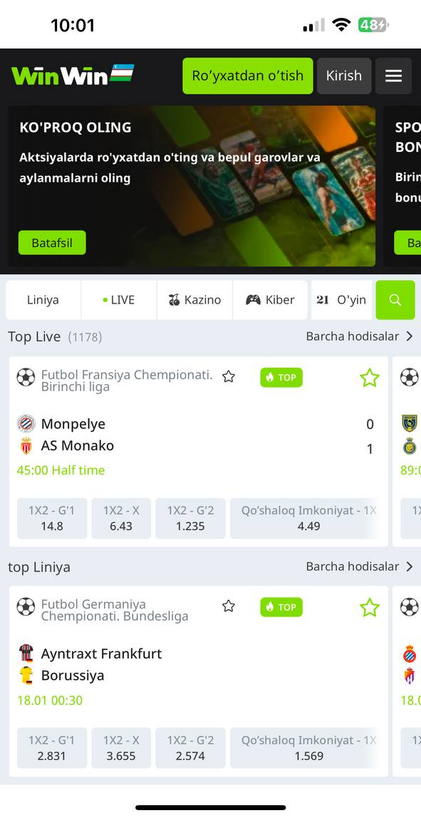 1XBET Androidga Yuklash (APK) - O'zbekiston uchun 1XBET Dasturini Yuklab Olish