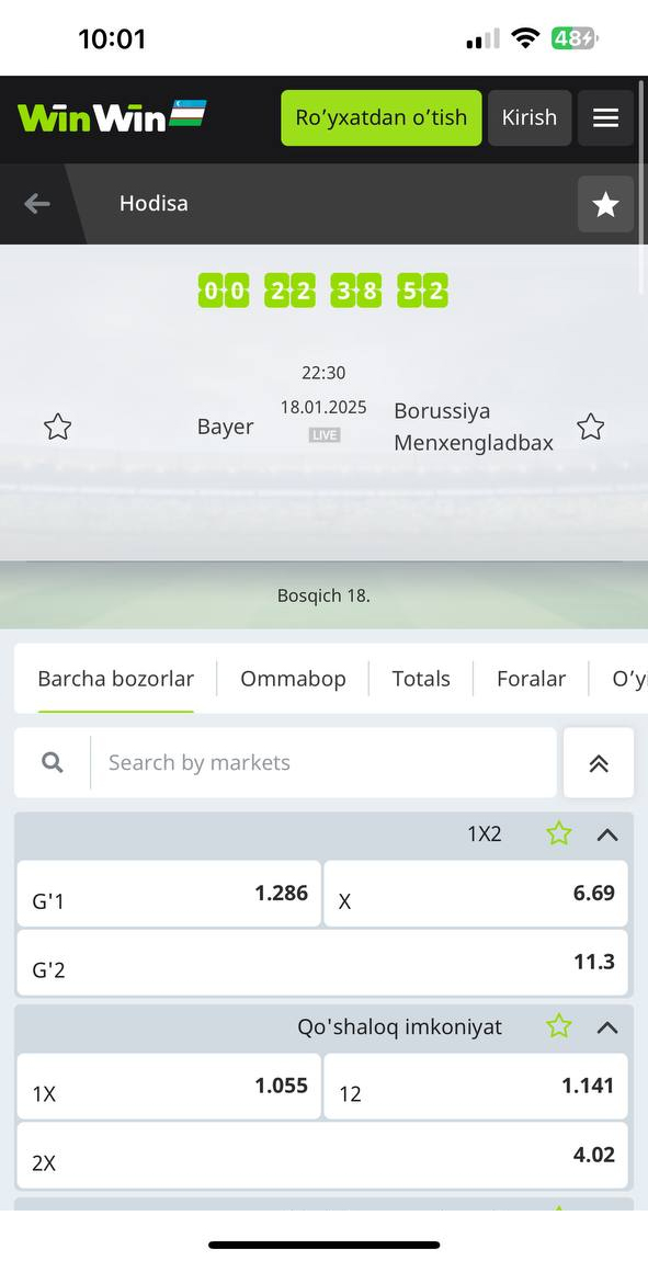 1XBET Androidga Yuklash (APK) - O'zbekiston uchun 1XBET Dasturini Yuklab Olish